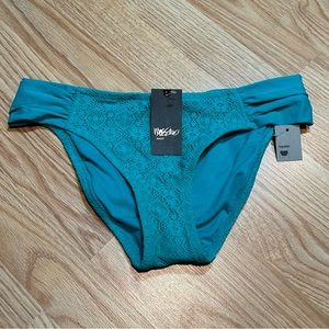 NWT Mossimo jade‎ green crochet bikini bottoms medium
